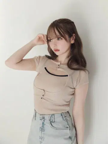 and mary Elf button knit tops