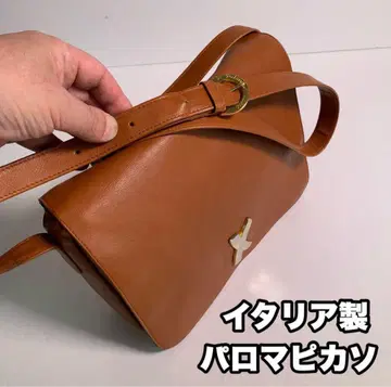팔로마 피카소 가죽 이탈리아제 숄더백 플랩 천연 가죽 카멜