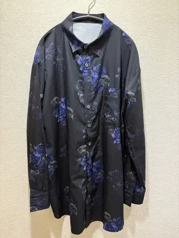 JURY BLACK 꽃무늬 긴팔 셔츠