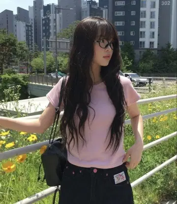 anyonemore 베이직 크롭 래글런 반팔 티셔츠