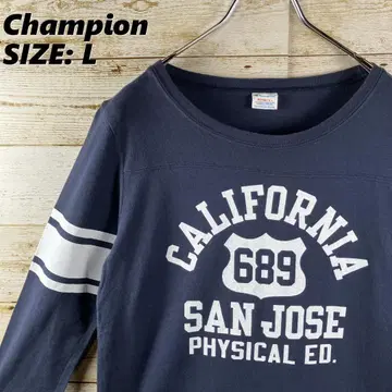 Champion 풋볼 티셔츠 네이비 화이트 689 캘리포니아