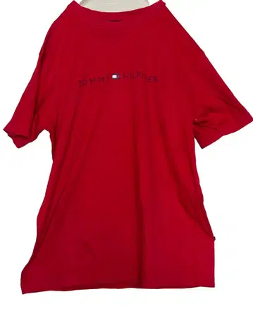 TOMMY HILFIGER 타미힐피거 레드 티셔츠 M 남녀 공용