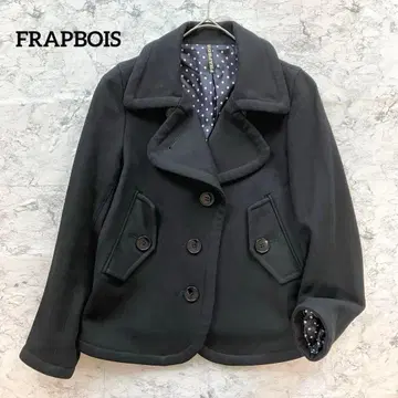 [FRAPBOIS] 플라보아 피코트 블랙 검정색 안감 도트 심플