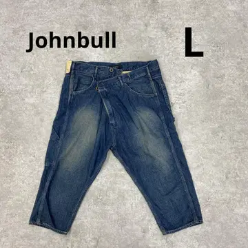 247 Johnbull 다크 블루 데님 팬츠 유즈드 가공 남성용 L