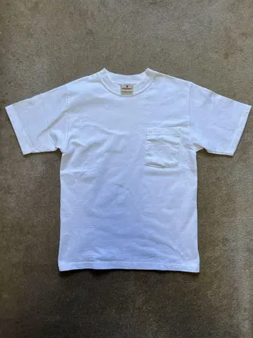 Goodwear 굿웨어 USA 제작 티셔츠 반팔 포켓 화이트