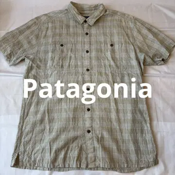 Patagonia 반팔 셔츠 헴프 혼방 체크 오가닉 코튼