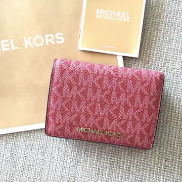 새상품 MICHEAL KORS 마이클코어스 지갑 시그니처 핑크
