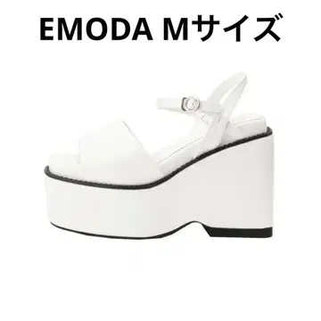 EMODA 화이트 플랫폼 샌들 M