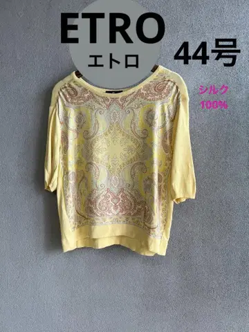 에트로 반팔 티셔츠 44호 실크 원단