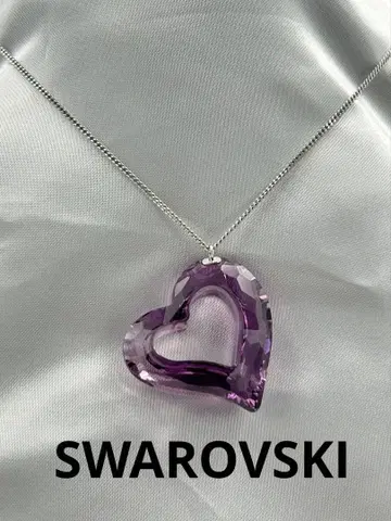 SWAROVSKI 스와로브스키 하트 푸크시아 펜던트 목걸이 새상품급