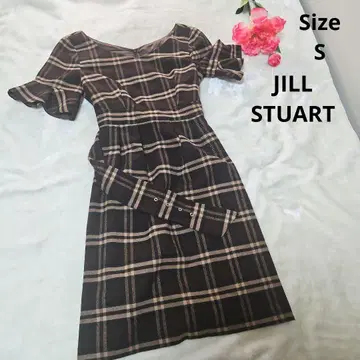 [귀여운 JILLSTUART] 짙은 갈색 체크 원피스 사이즈 S