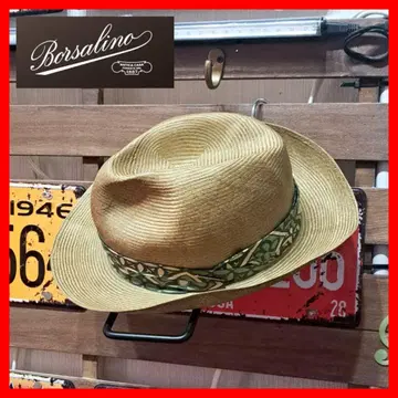 Borsalino 볼사리노 로고 플레이트 중절 파나마 햇