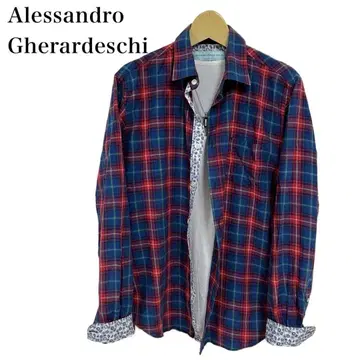 Alessandro gherardeschi 체크 셔츠 긴팔 셔츠