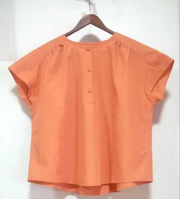 [새상품급] Manna 노카라 반팔 셔츠 오렌지