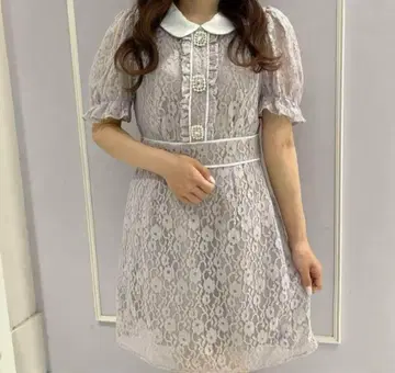 evelyn 레이스 비쥬 원피스 E