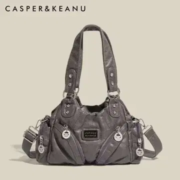 Y2K leather vintage shoulder bag