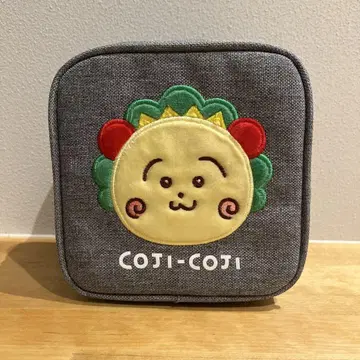 COJI-COJI 캐릭터 자수 파우치 그레이