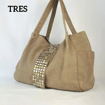 TRES BURDEN 스터드 토트백 베이지