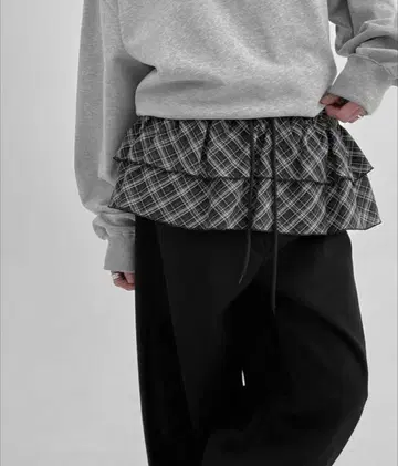 BLACKUP 레이어드 스커트