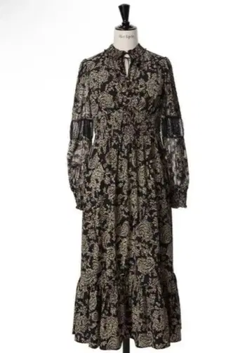 Herlipto Winter Floral Long-sleeve Dress