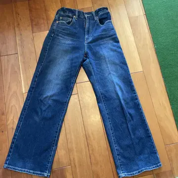 PLST 하이라이즈 와이드 청바지 S 블루