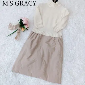[M'S GRACY/엠즈 그레이시] 롱 원피스 도킹 이소재 M