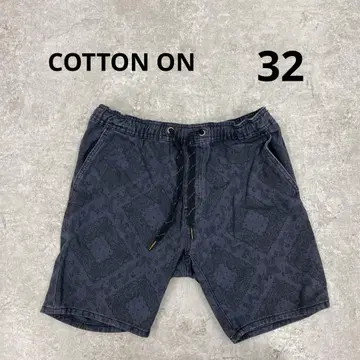 247 COTTON ON 데님 조거 숏 다크 그레이 올 패턴 32