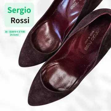 Sergio Rossi 펌프스 38 스웨이드 보르도 계열 이탈리아제