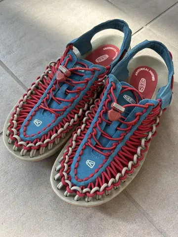 KEEN 아웃도어 샌들 파랑/빨강 27.5cm