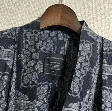 ART COMES FIRST 페이즐리 무늬 자수 겉옷 셔츠