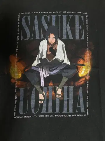 우치하 사스케 T셔츠 00년 나루토 질풍전 naruto