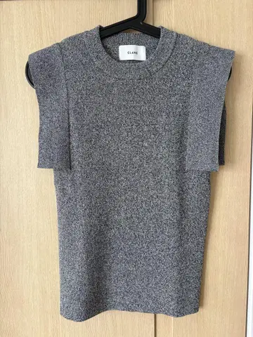 CLANE SQUARE SLEEVE KNIT TOPS 블루