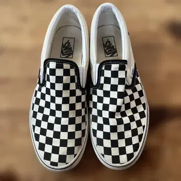 반스 vans 체크 무늬 슬립온 28cm