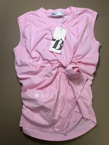 Bibiy. TULIP DRAPED TOP 핑크 미사용 새상품