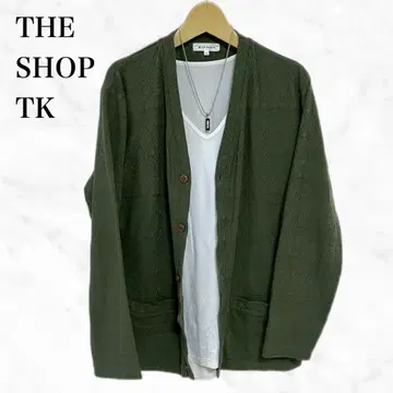 THE SHOP TK 가디건 카키색 상의 겉옷 가디건
