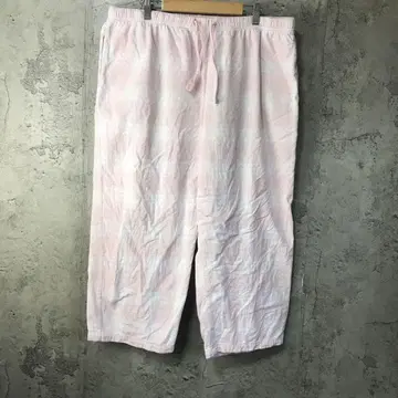 Y5437 구제 의류 체크 팬츠 파자마 팬츠 핑크 화이트 90년대 Y2K