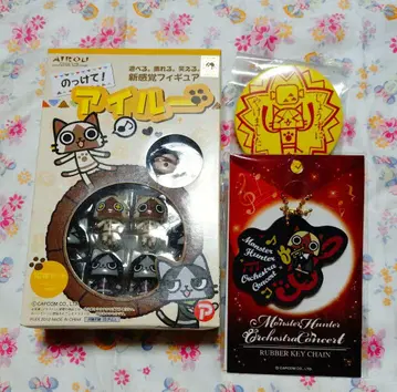 몬스터 헌터 아이루 묶음 판매 캔뱃지 피규어 키체인