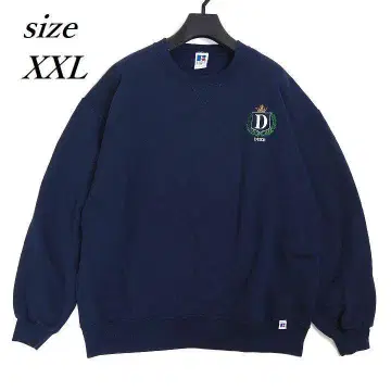 [USA 제작] 90년대 러셀 DUKE 자수 로고 맨투맨 XXL 네이비