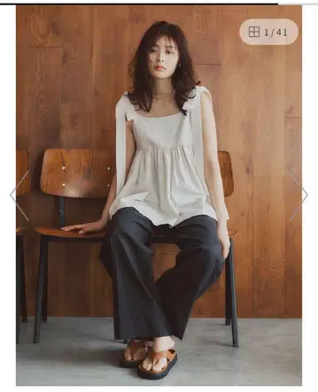 Mila Owen 페플럼 블라우스 와이드 팬츠 셋업