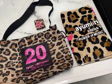 ayumi hamasaki 레오파드 무늬 토트백 & 타월 세트