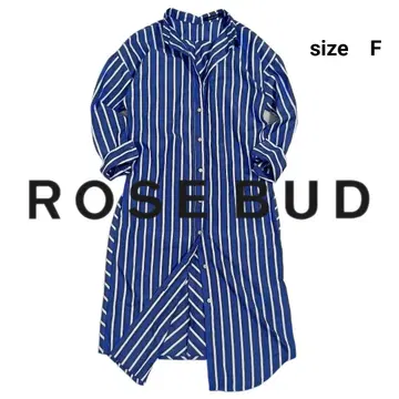 ROSE BUD 로즈버드 스트라이프 긴팔 롱 셔츠 원피스 F
