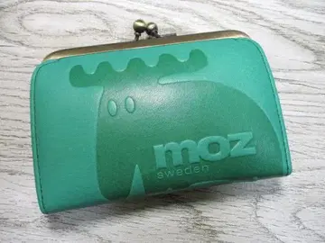새상품 지갑 여성용 반지갑 가마구치 모즈 moz 브랜드 천연 가죽 그린!