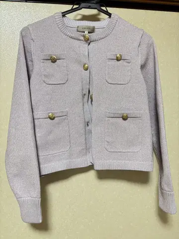 JUSGLITTY 반짝이 니트 자켓
