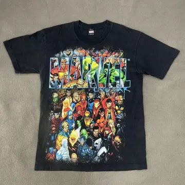 Marvel 마블 캐릭터 티셔츠 블랙