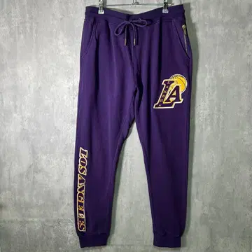 레어 NBA Lakers 스웨트 팬츠 로고 보라색 pro standard