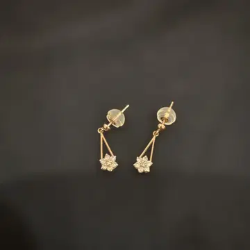 K10 핑크 골드 귀걸이