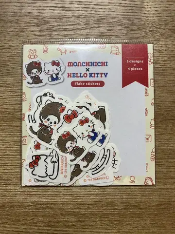 104 몬치치 헬로키티 화지 조각 씰 50주년 기념 디자인