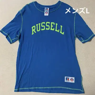 RUSSELL ATHLETIC 반팔 티셔츠 블루 사이즈 L 빅 루즈
