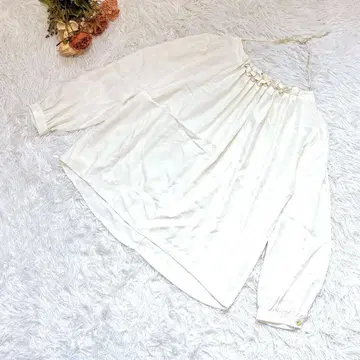 TONAL 토날 셔링 블라우스 상의 [M] 긴팔 퍼프 슬리브