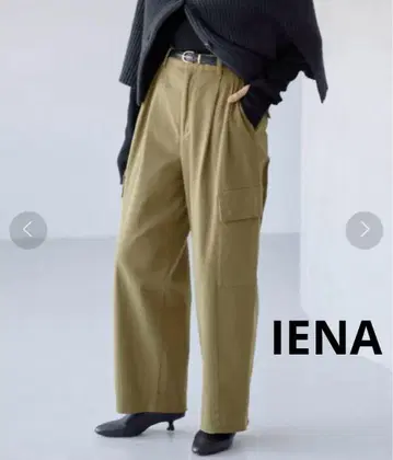SLOBE IENA 턱 카고 치노 트라우저